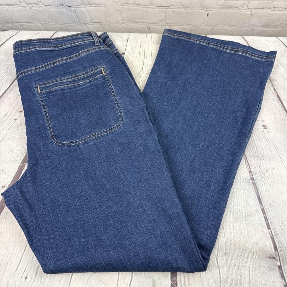 Knox Rose Straight Jeans Womens 16 Med Wash High Rise Relaxed Stretch 32 Inseam
